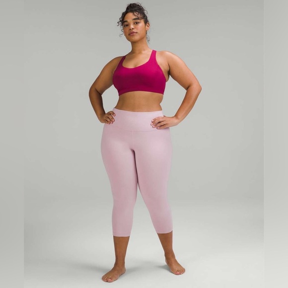 Lululemon Light Pink Align High Rise Crop 23" Sport Leggings Women’s Size 10 - Picture 1 of 7